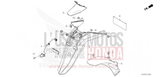 REAR FENDER/LICENSE LIGHT SH125ADR de 2024
